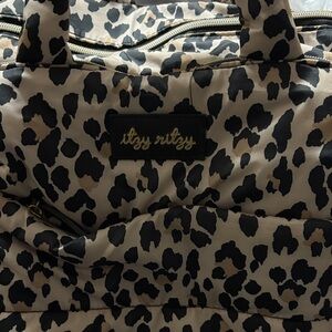 Itzy Ritzy Black and Cream Leopard Baby Bag